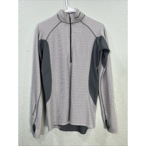 Houdini Mid Base Layer 1/4 Zip Top Womens Sz S Gray Long Sleeve Cycling Running - Picture 1 of 8